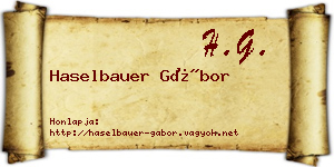 Haselbauer Gábor névjegykártya