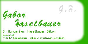 gabor haselbauer business card
